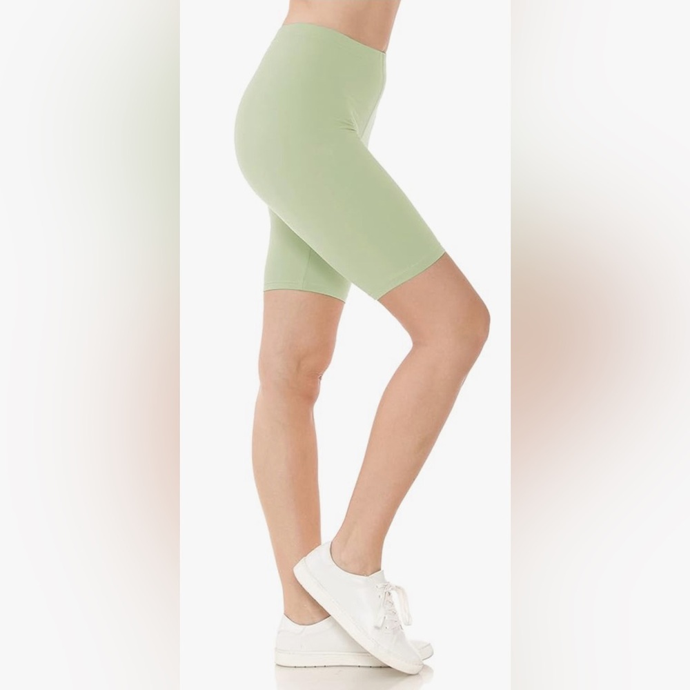 Mint green biker shorts